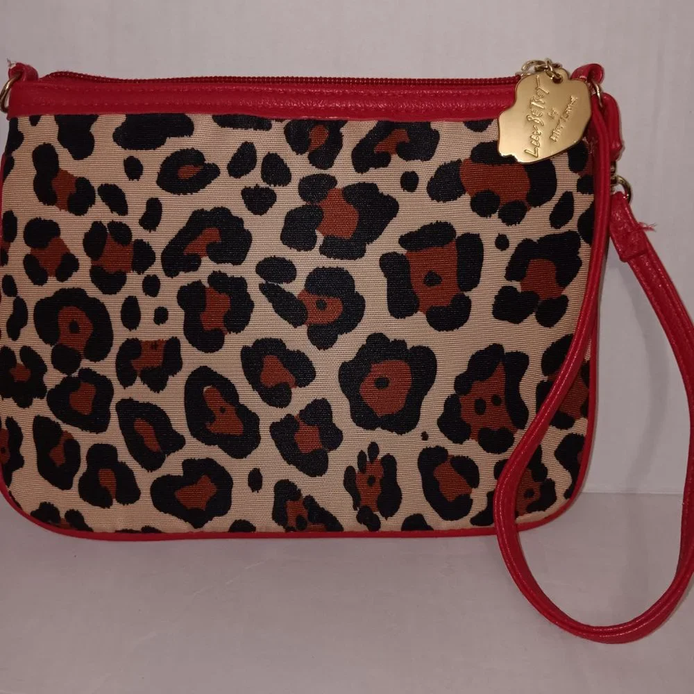 LUV BETSEY by BETSEY JOHNSON LEOPARD PRINT WRISTLET